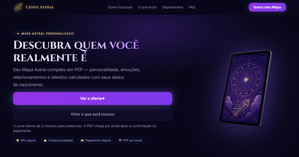 Prévia do projeto Chave Astral